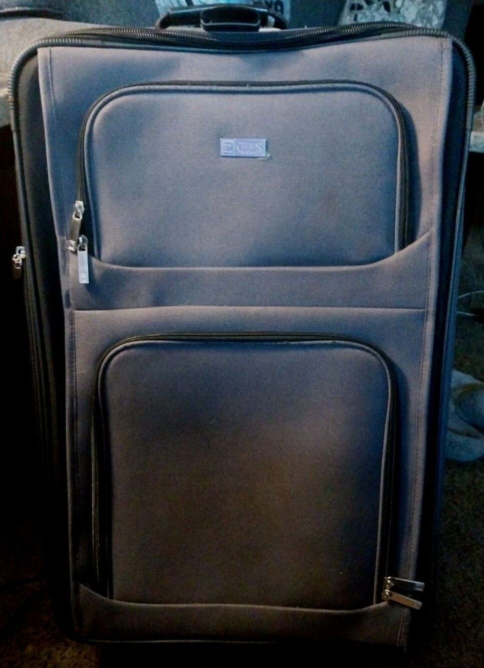Chaps Classic Rolling Carry-On Suitcase – Charcoal Gray- Used: Great Condition